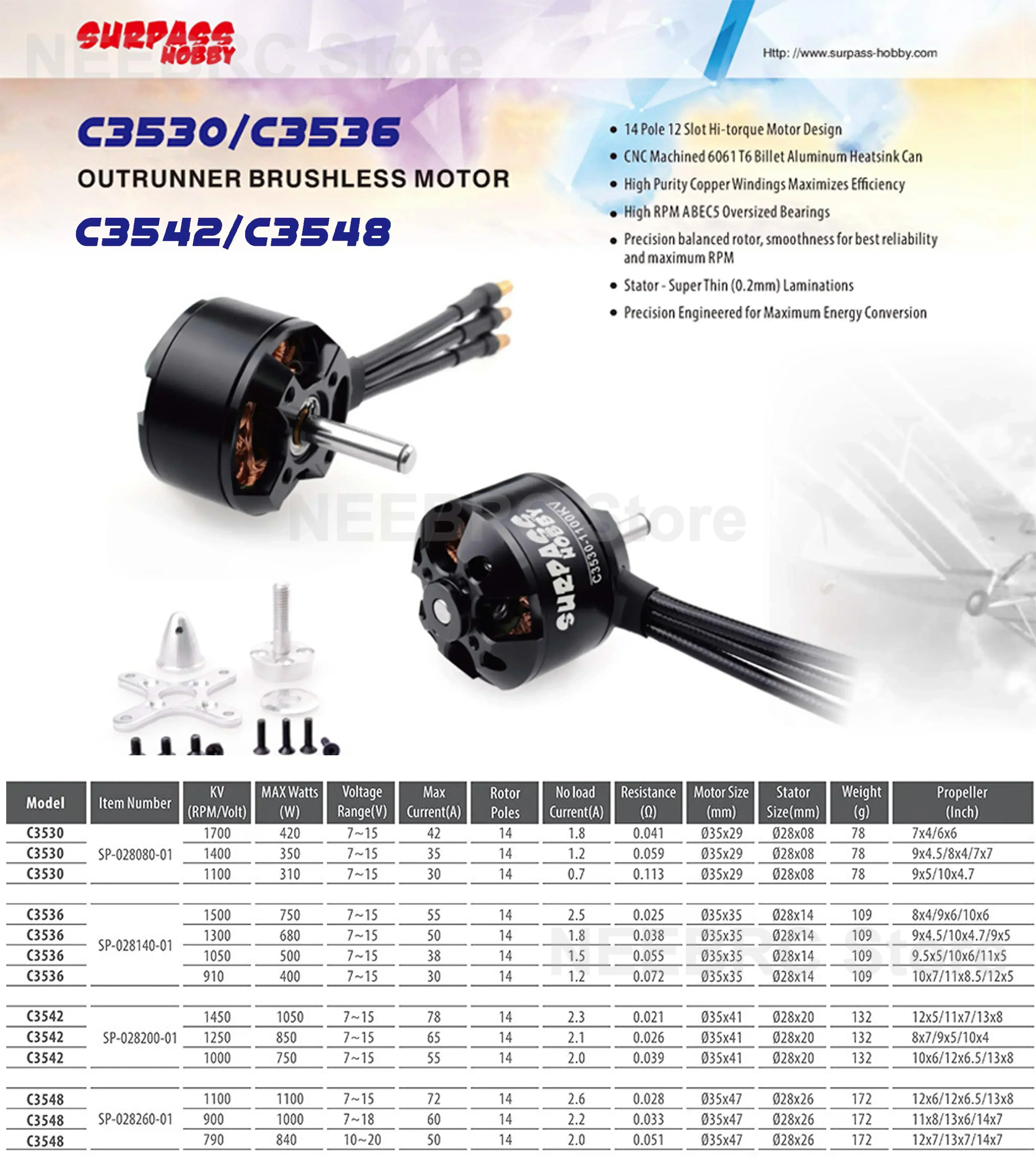 SURPASS HOBBY Brushless Motor  - Brushless Motor Thrust Test Stand 评论和价格