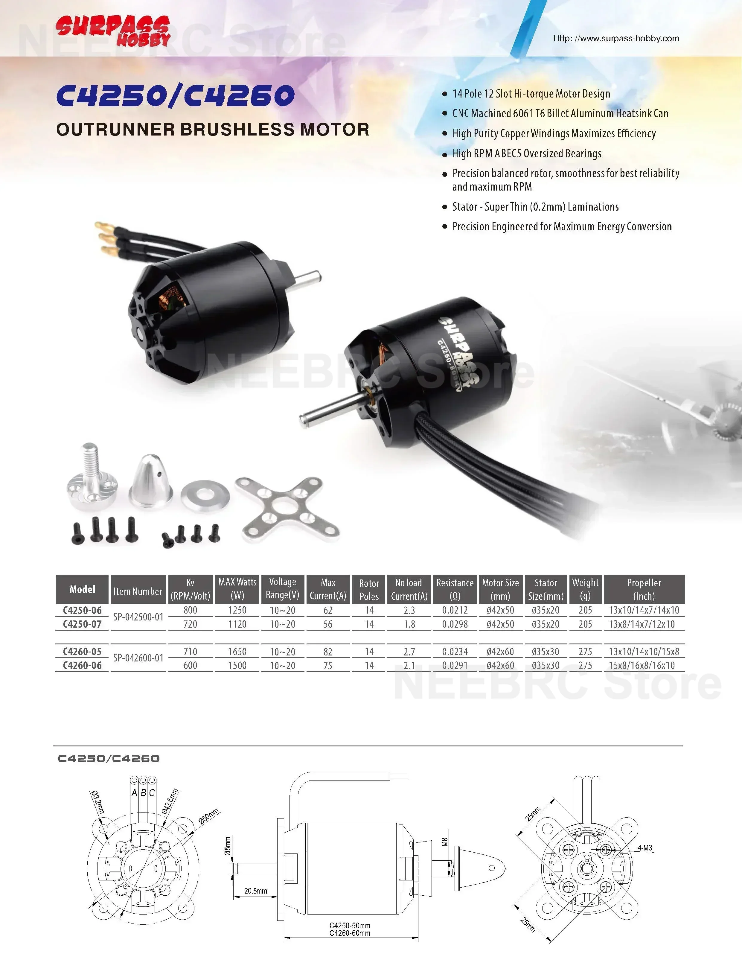 SURPASS HOBBY Brushless Motor  - Brushless Motor Thrust Test Stand 评论和价格
